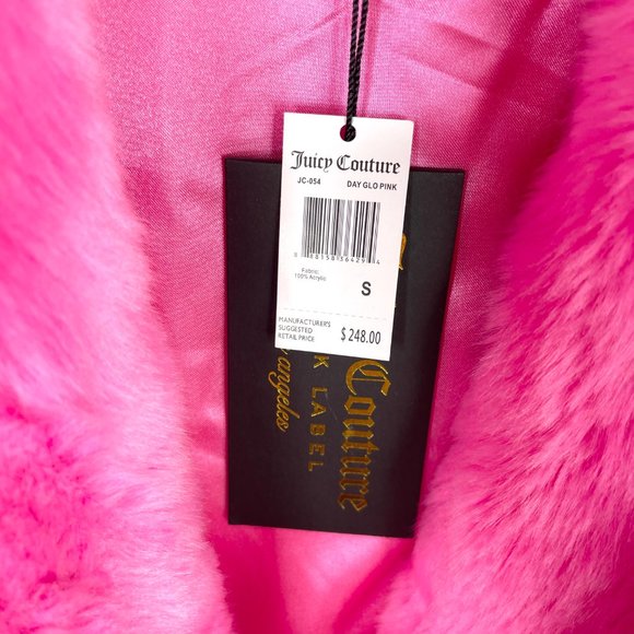 Juicy Couture Black Label Hot Pink Faux Fur Jacket - Picture 10 of 15